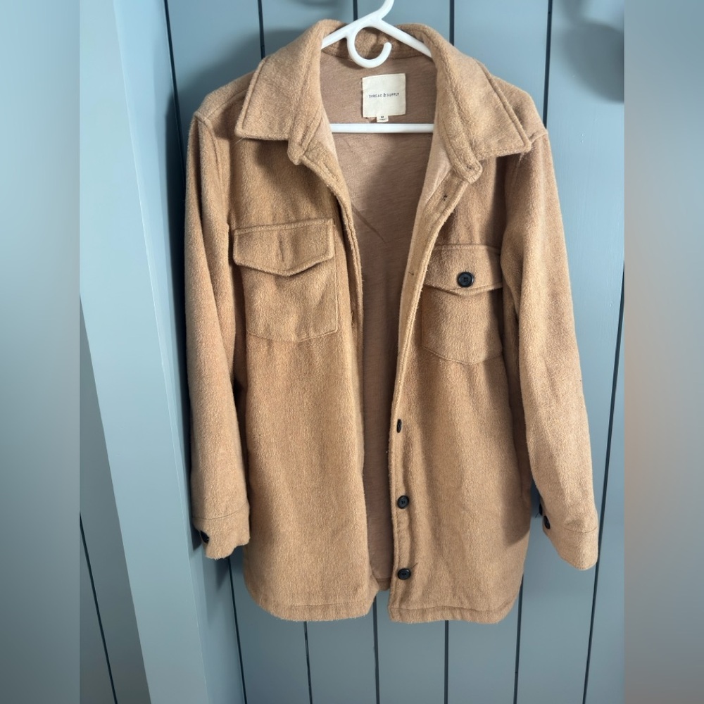 Thread & Supply Tan Fleece Jacket